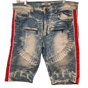 Track23 Denim Shorts Stretch Skater Grunge‎ Y2K Unique Vintage Mens Sz 36 EUC
